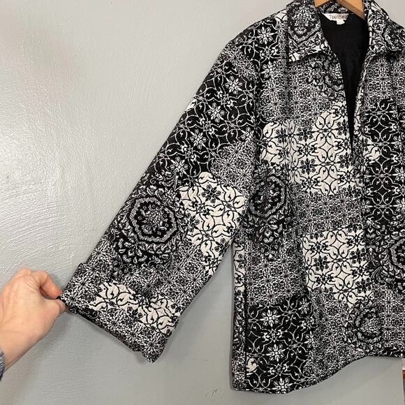 TravelSmith Size Large Brocade Tapestry Jacket Parisian Chic Regency Whimsigoth - Picture 2 of 13